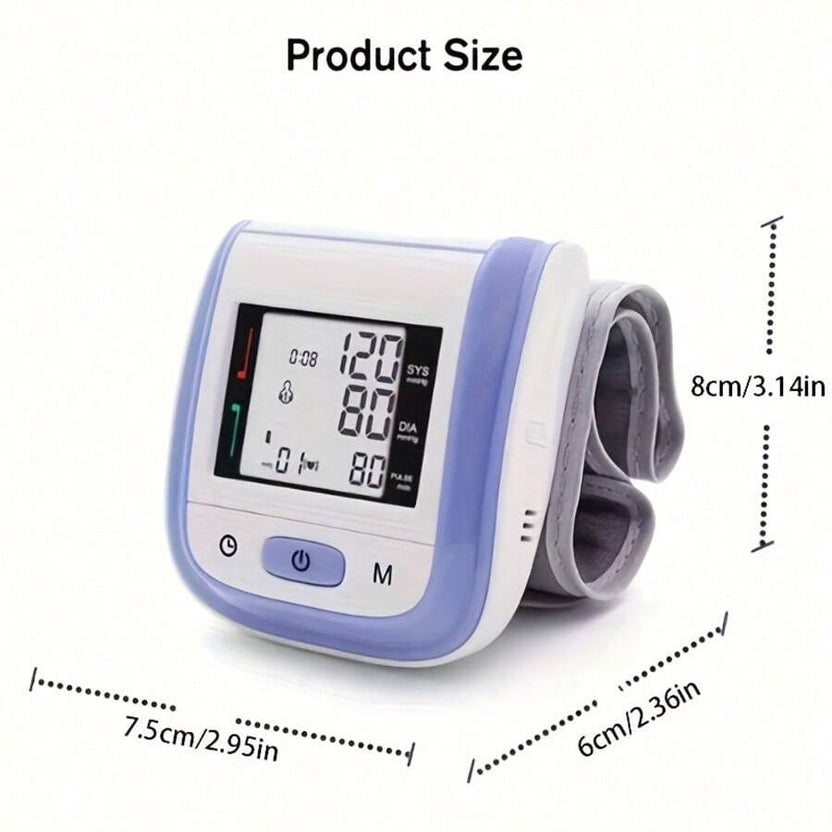 Hot🔥Deal 50% Digital Wrist Blood Pressure Monitor – LCD Screen, Voice, Portable Case