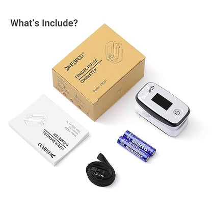 Pulse Oximeter with Memory – 4-Color TFT Display (White/Black)